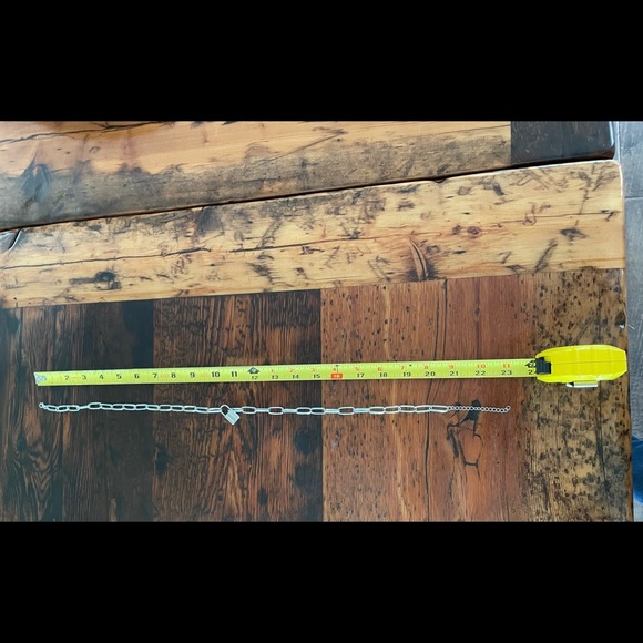 Lock Paperchain necklace silver tone chunky links - Picture 6 of 6